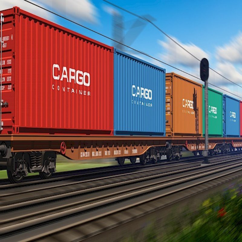 Shipping Container Rail Transport